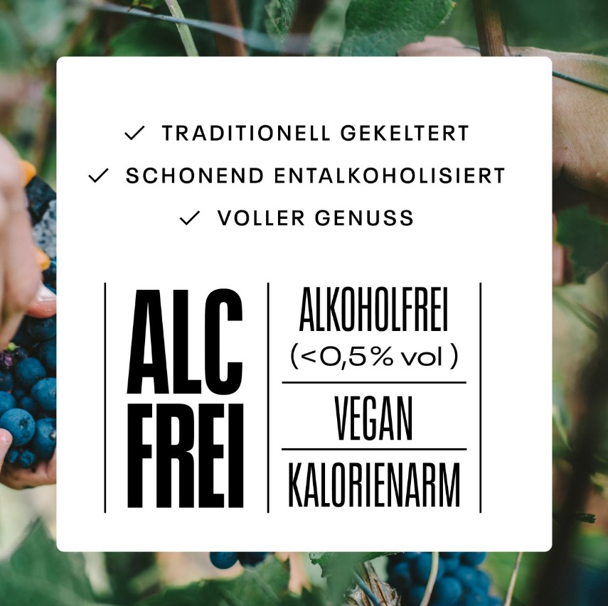 Sekt Alkoholfrei (6 x 0,75 L) KOLONNE NULL Cuvée Blanc Prickelnd |  Schaumwein trocken & alkoholfrei | Vegan & kalorienarm