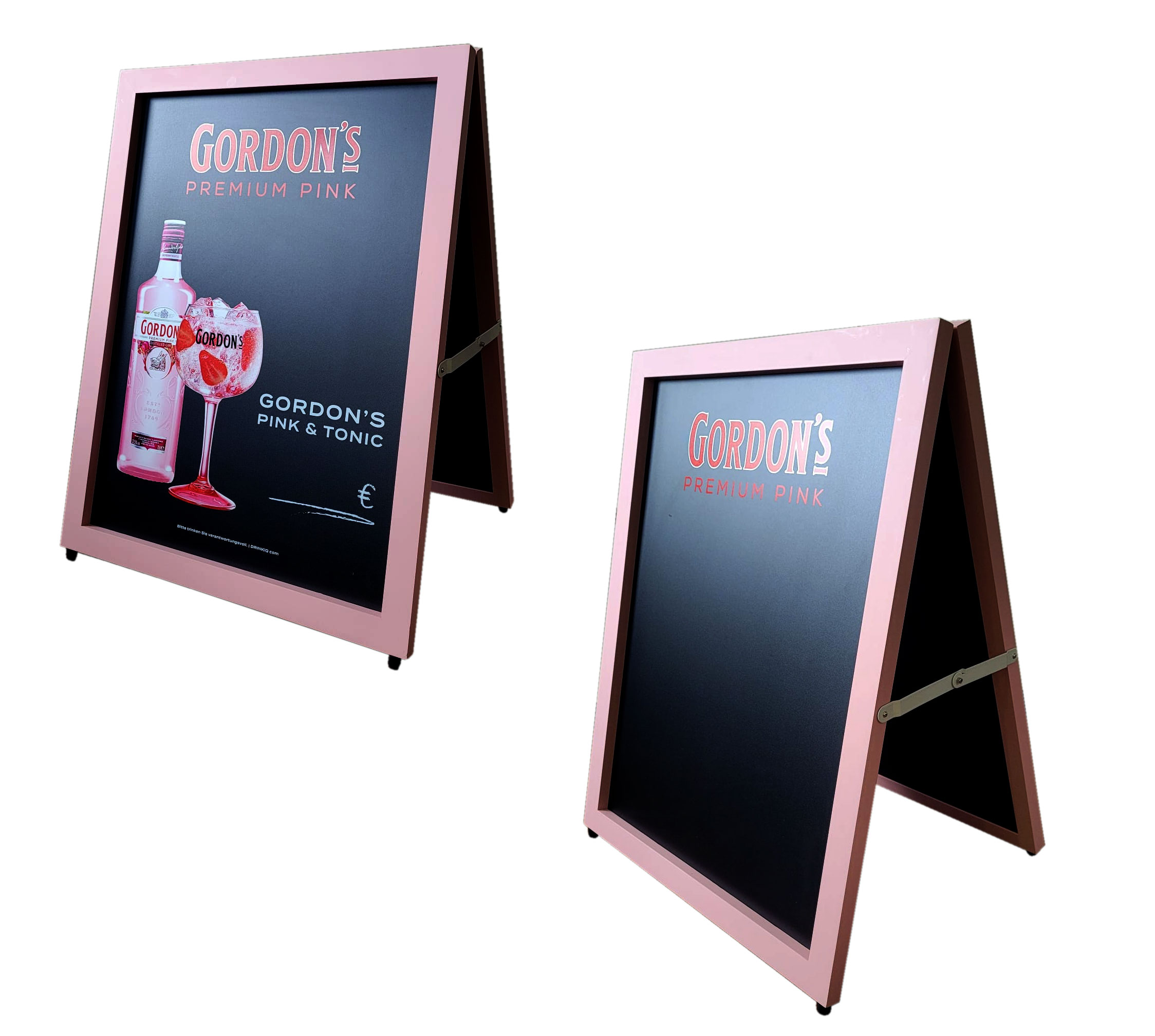 Gordons Gin Reklameschild Kreidetafel Gordons Pink Aufsteller Kundenstopper Schild