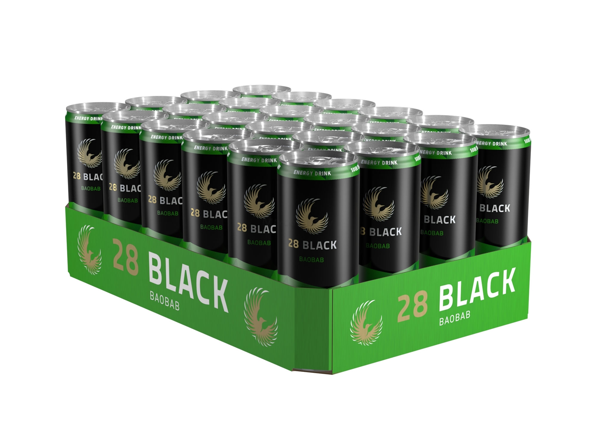 28 Black Baobab Energy Drink inkl. Pfand - 24x 250ml = 6l - EINWEG