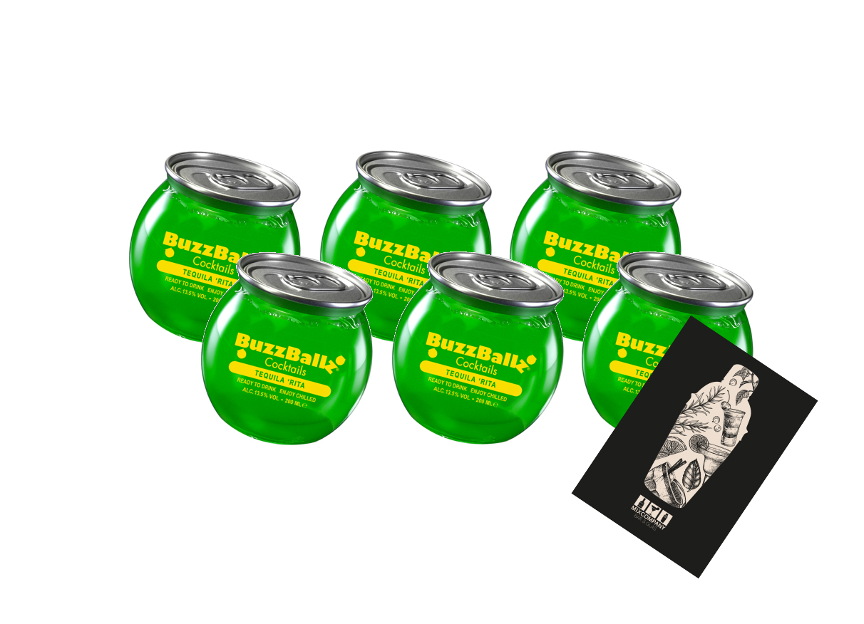 BuzzBallz 6er Set 6x 200ml Tequila Rita (13,5% vol)- [Enthält Sulfite]