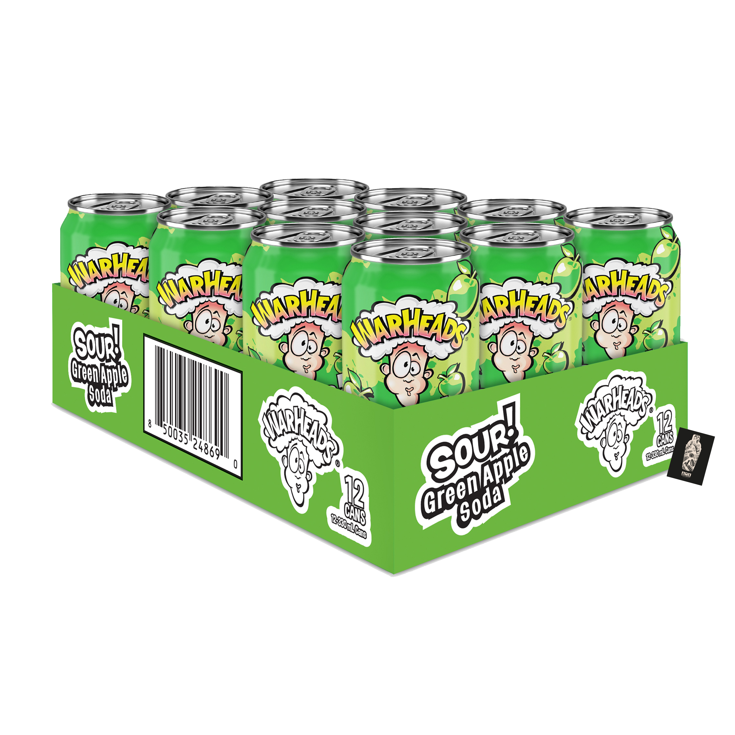 Warheads Sour Green Apple Soda 12er Set 12 x 330ml inkl. Pfand EINWEG