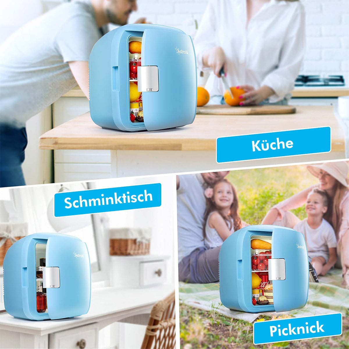 Mini-Kühlschrank 2in1 Kühl- und Heizfunktion für Getränke/Dosen