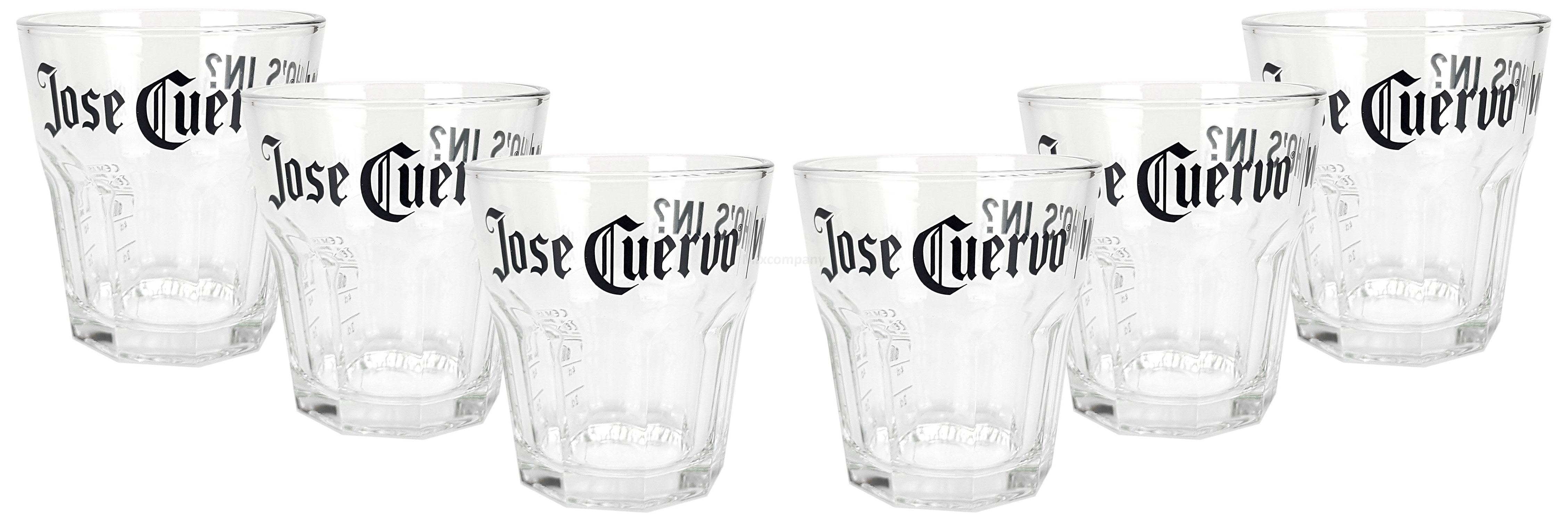 Jose Cuervo Tumbler Glas Gläser Set - 6x Tumblergläser 2/4cl geeicht