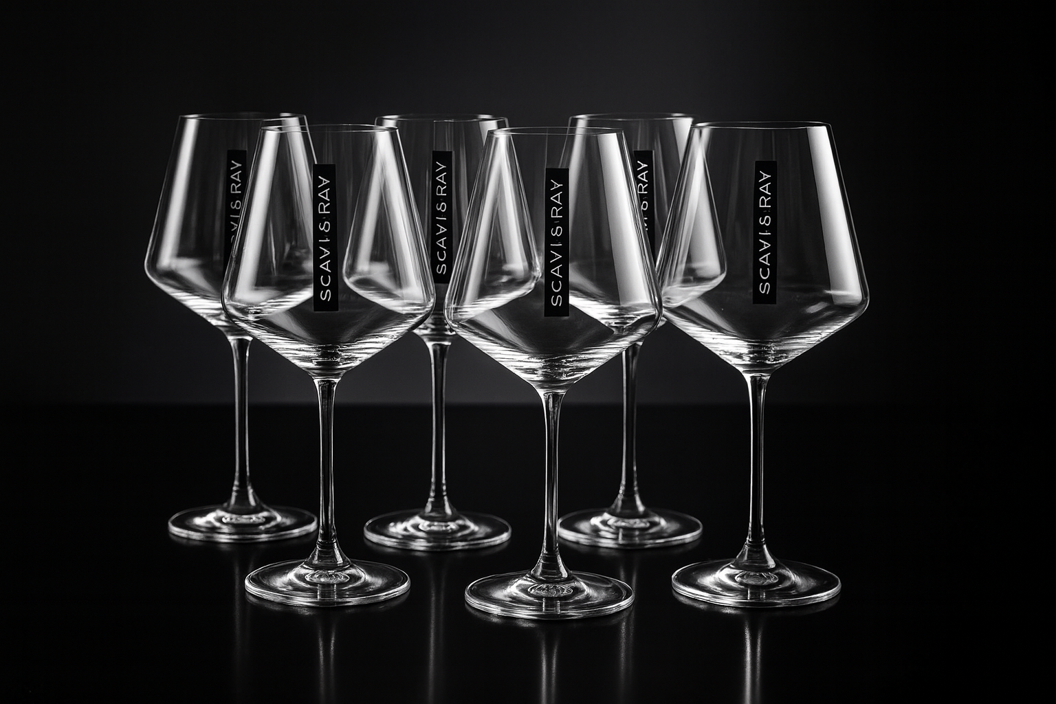 Scavi & Ray Weingläser – 6er Set Transparent | Elegante Premium-Gläser für Prosecco, Champagner, Wein & Aperitivi mit 0,2L Eichung 