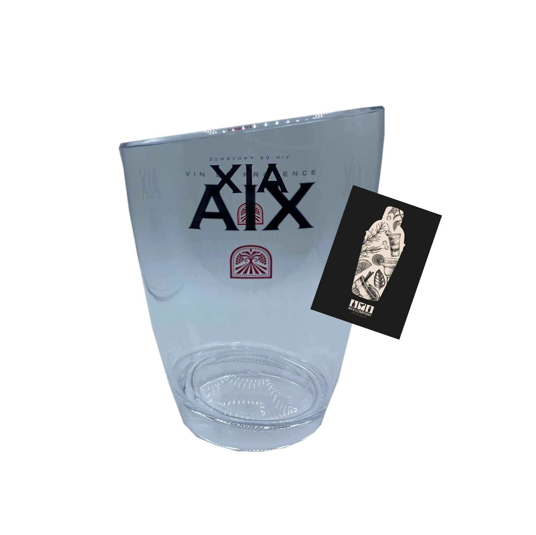 AIX Flaschen Kühler Hartplastik Getränkekühler Eiskühler -durchsichtig