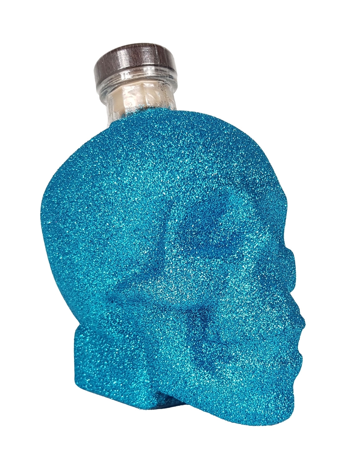 Crystal Head Vodka 0,7l 700ml (40% Vol) Wodka Bling Bling Glitzerflasche in blau