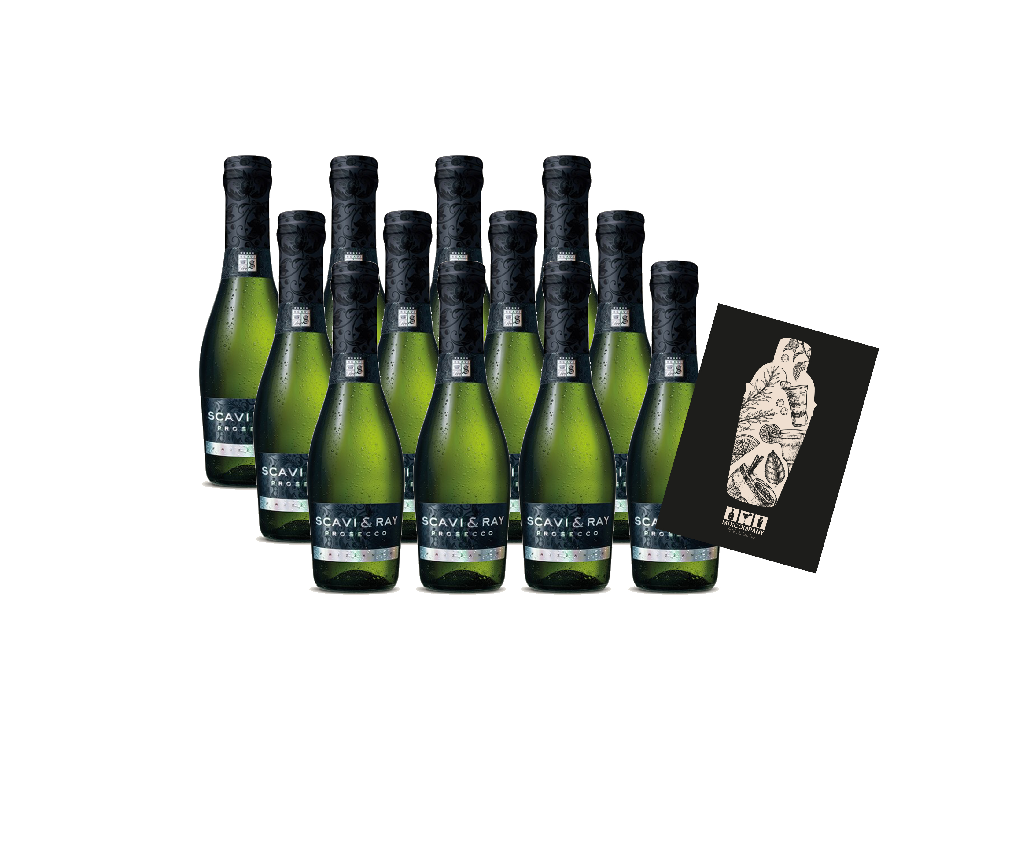 Scavi & Ray 12er Set Prosecco Frizzante Piccolo 12x 0,2L (10,5% Vol.) - [Enthält Sulfite]