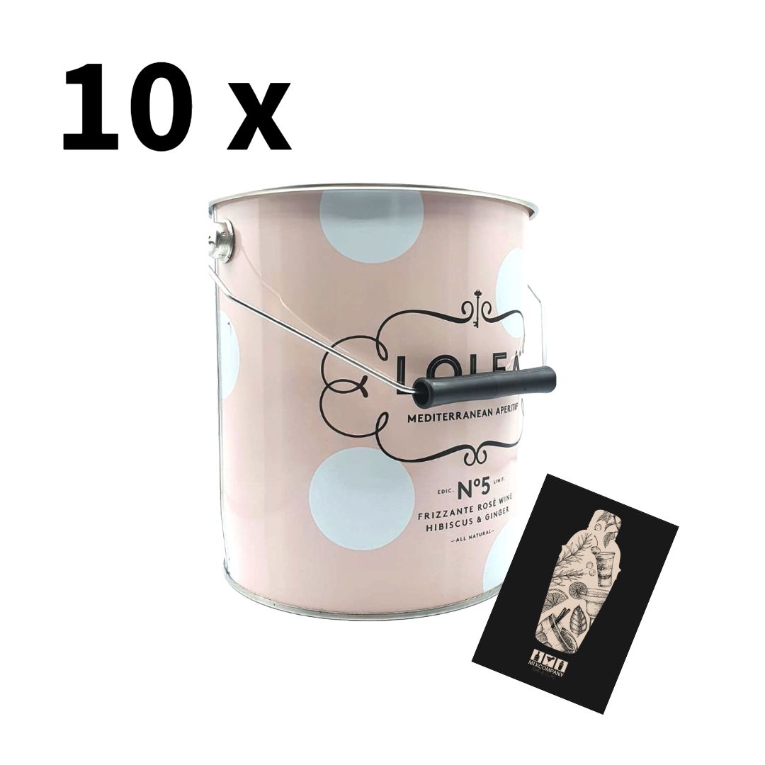 Lolea Sangria No.5 10er-Set Kühler Flaschenkühler mit Henkel 10 x Eiskühler mit Griff in Rosa 