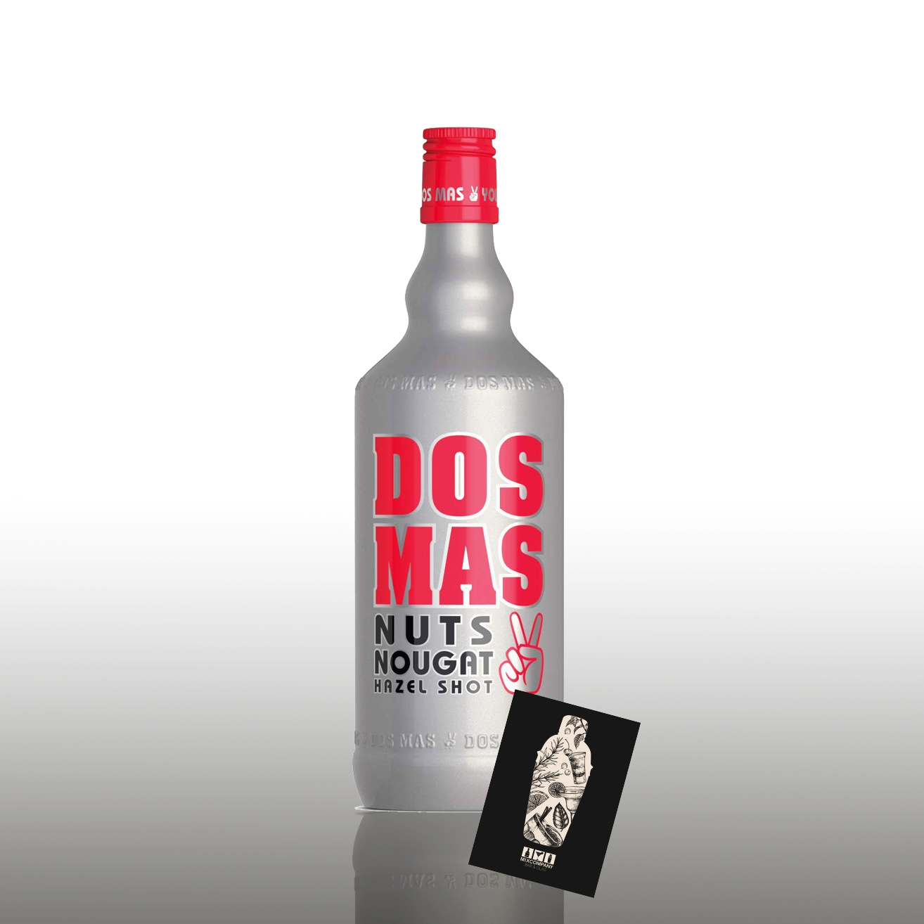 Dos Mas Hazel Shot Nuss-Nougat Likör mit Vodka 0,7l (17% Vol) -[Enthält Sulfite]