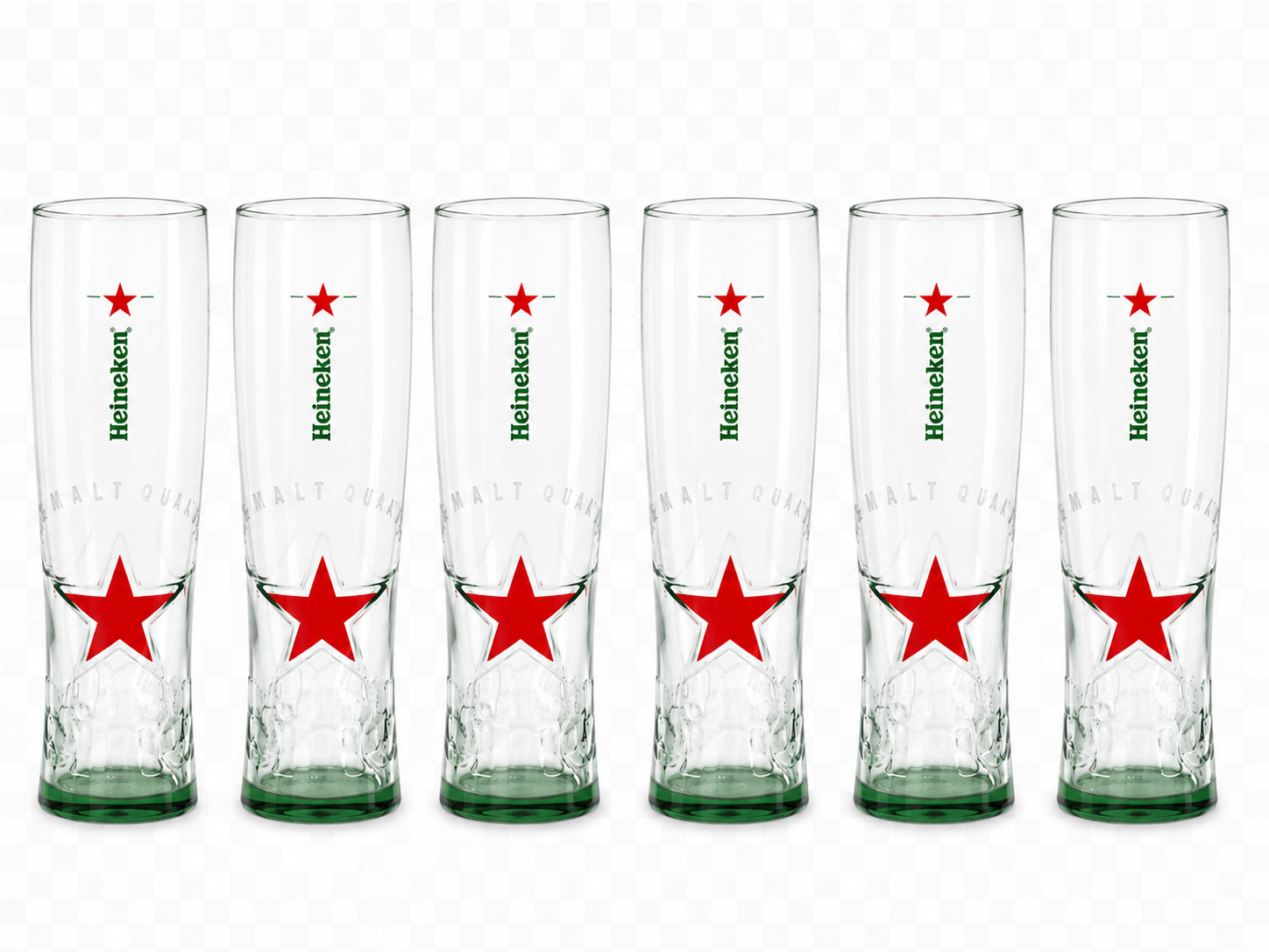 Heineken Biergläser 0,5 l – 6er Set Original Biergläser mit rotem Stern