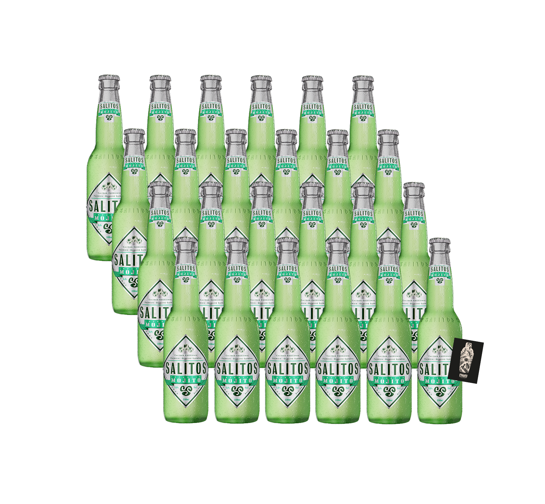 Salitos Mojito - Set 24x 0,33L (5% vol) inkl. Pfand Mehrweg- [Enthält Sulfite]