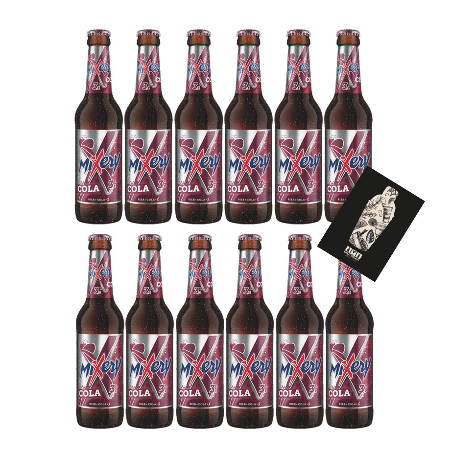 Mixery Cola 12er Set Mixery Bier plus Cola 12x0,33L (3,1% Vol) inkl. Pfand MEHRWEG- [Enthält Sulfite]