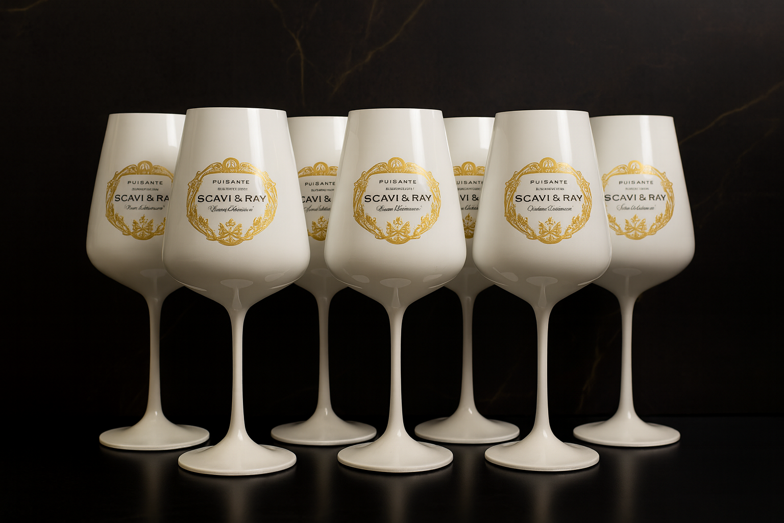 Scavi & Ray ICE White Gläser – 6er Set | Edle Premium-Weingläser für Prosecco, Cocktails & Sommerdrinks | 0,2L geeicht