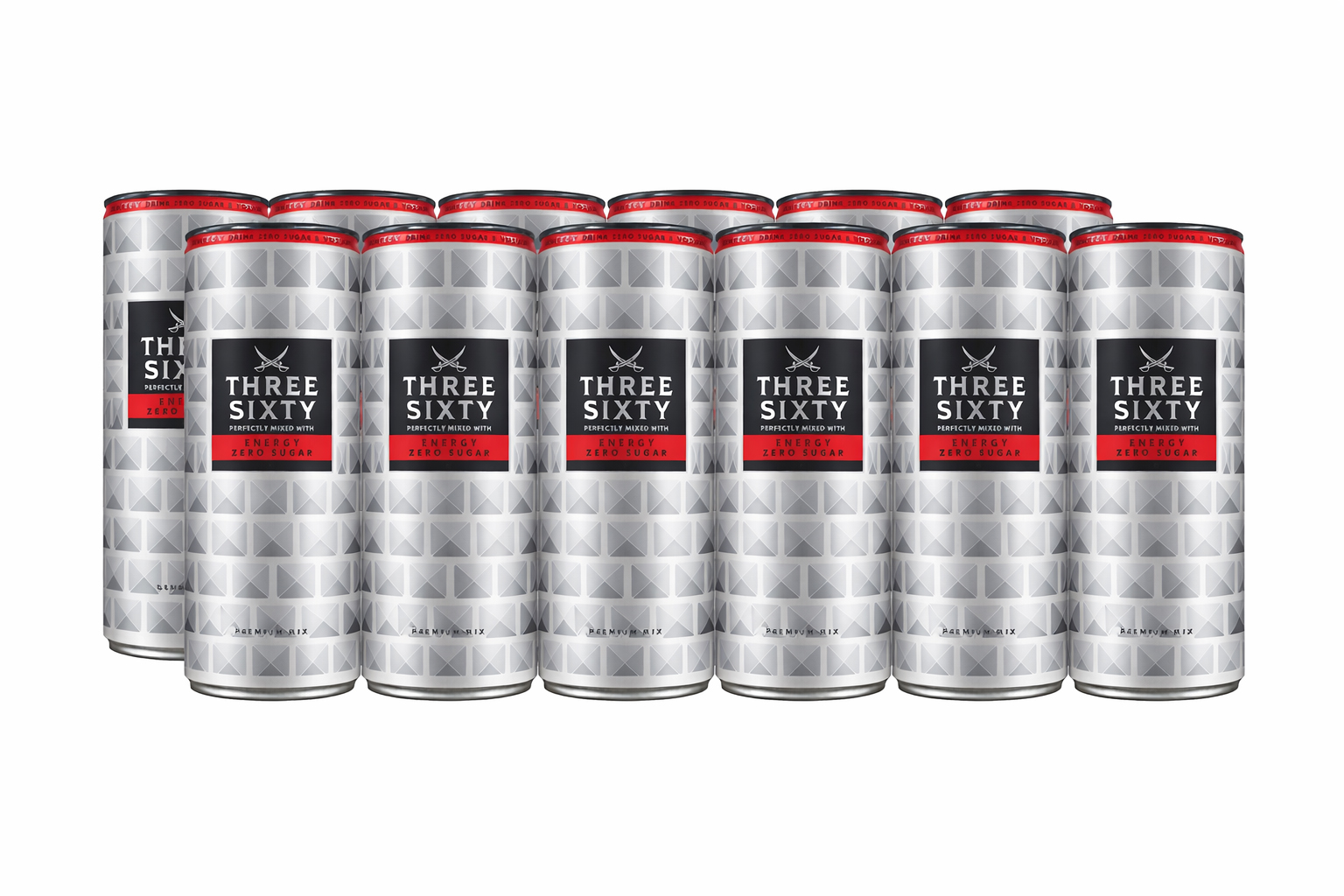 Three Sixty Vodka Energy Zero Sugar 12x 330ml – Ready to Drink mit Vodka, 10% Vol., inkl. Pfand EINWEG- [Enthält Sulfite]