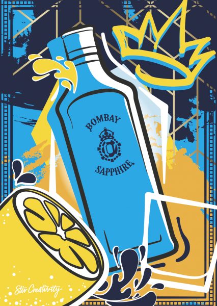 Gin Tonic Giftbox Geschenkset - Bombay Sapphire 0,7l 700ml (40% Vol) + 4x Schweppes Tonic Water 200ml inkl. Pfand MEHRWEG + Geschenkverpackung