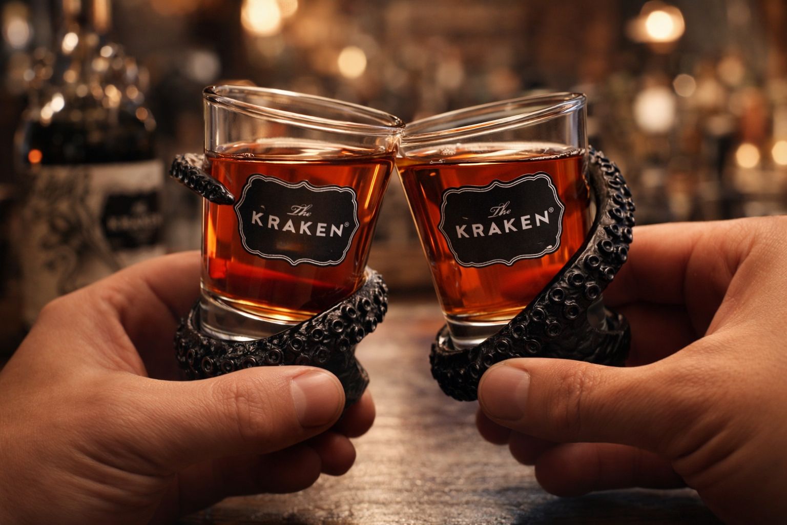 The Kraken Rum Glas mit Tentakel-Design – Original Markenglas | Dekoratives Sammlerglas für Rum & Spirituosen
