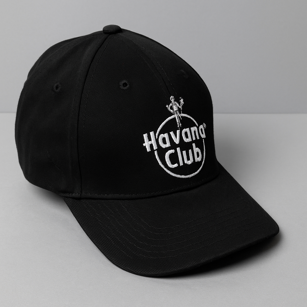 Havana Club Kappe – Schwarz | Offizielle Havana Club Cap mit gesticktem Logo | Verstellbare Premium Baseball Cap