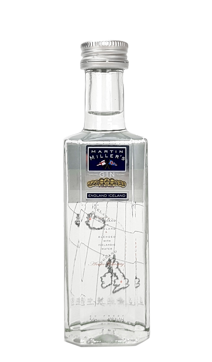 Martin Miller-s England Iceland Gin Miniatur Probe 5cl (40% Vol) -[Enthält Sulfite]