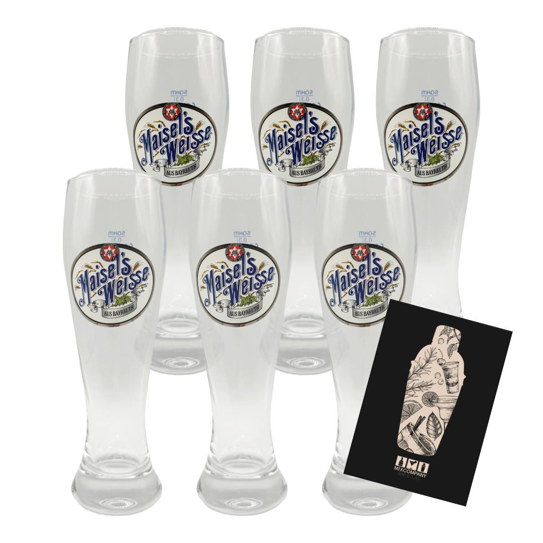Maisel's Weisse Bierglas Set – 6x 0,3l geeicht 