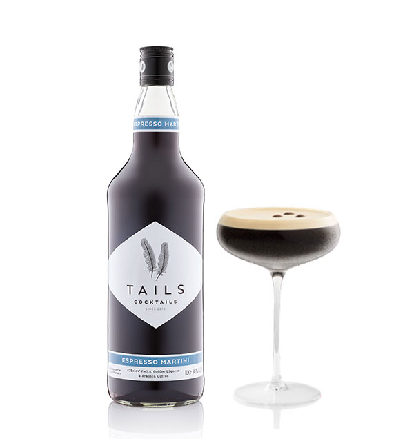 Tails Cocktails Espresso Martini 1L (14,9% Vol) Fertig Cocktail Ready to Drink- [Enthält Sulfite]