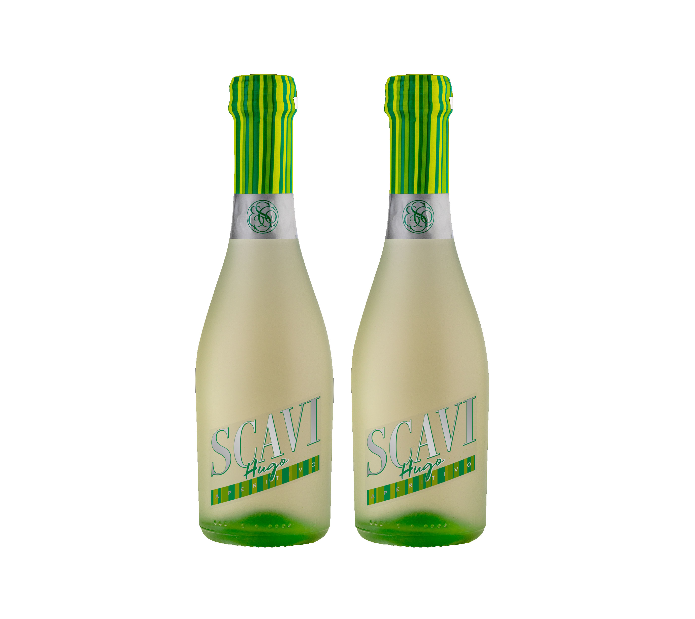 Scavi & Ray Hugo 2er Set Aperitivo Aperitif je 0,2L Piccolo (5,5% Vol)- [Enthält Sulfite]