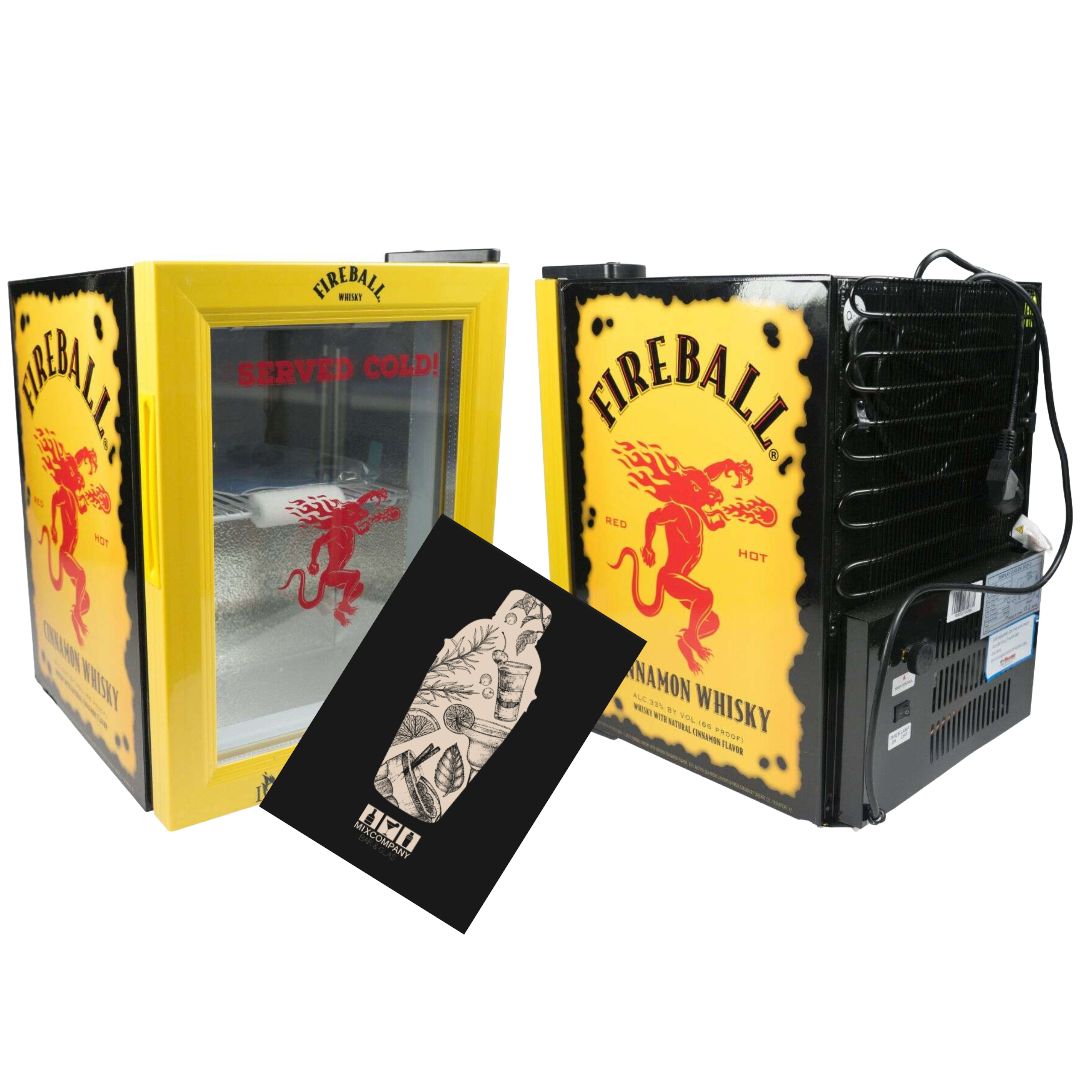 Fireball Whisky Mini-Kühlschrank – Stylischer Gastro-Kühlschrank im Fireball Design