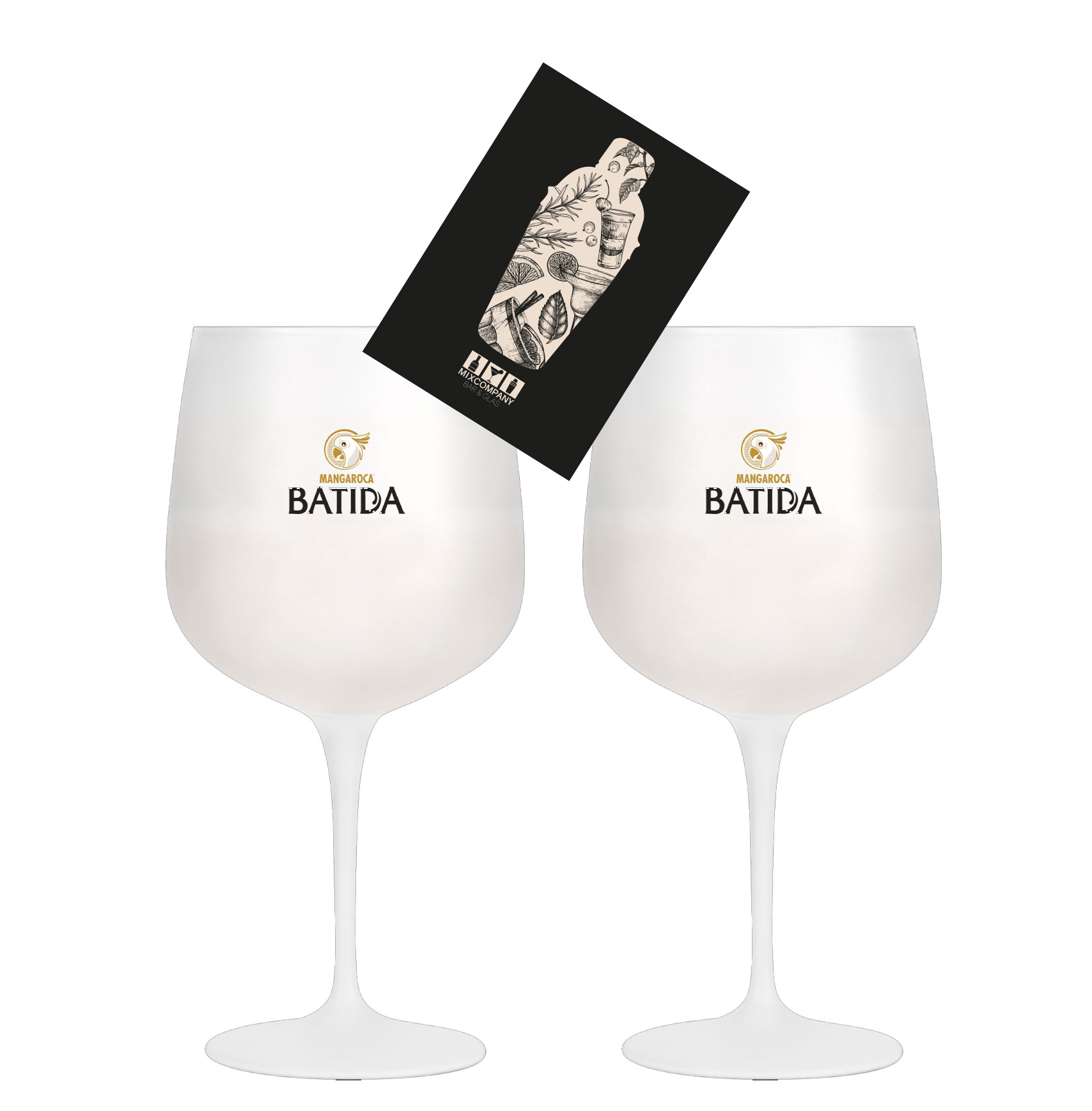 Batida de Coco 2er Set Glas Mangaroca - weiß Bachelor Weinglas Ballonglas 2 Stück