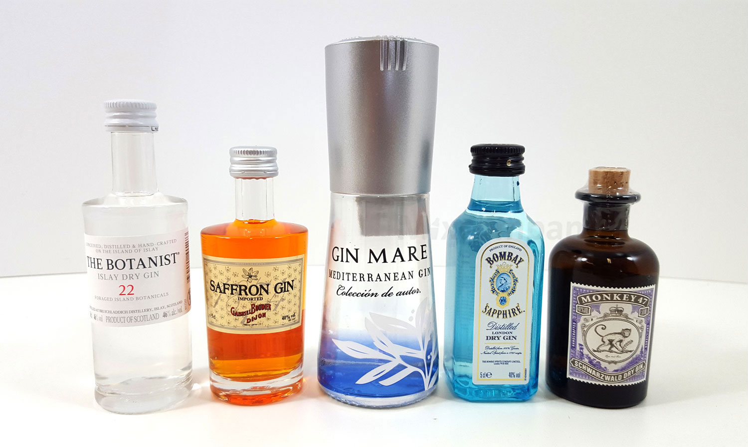Gin Probierset - 5x Verschiedene Gin Sorten je 5cl