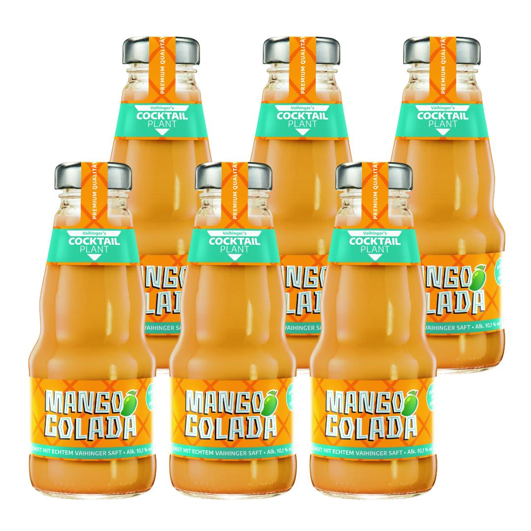 Cocktail Plant 6er-Set Mango Colada  (10,1% Vol) neue Sorte 6x0,2l - inkl. Pfand MEHRWEG- [Enthält Sulfite]