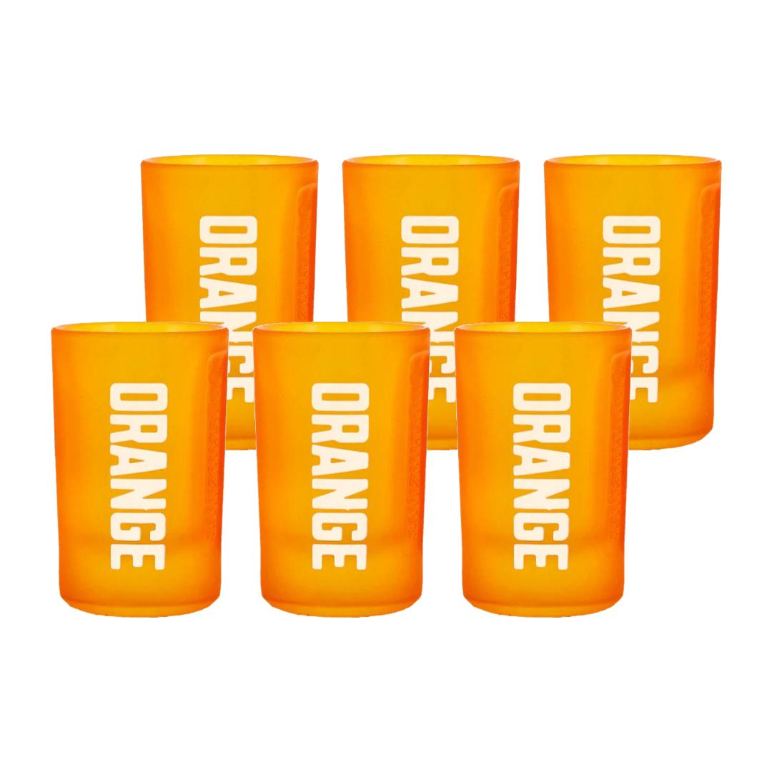 Jägermeister ORANGE Shotgläser – 6er Set – 2 cl geeicht 