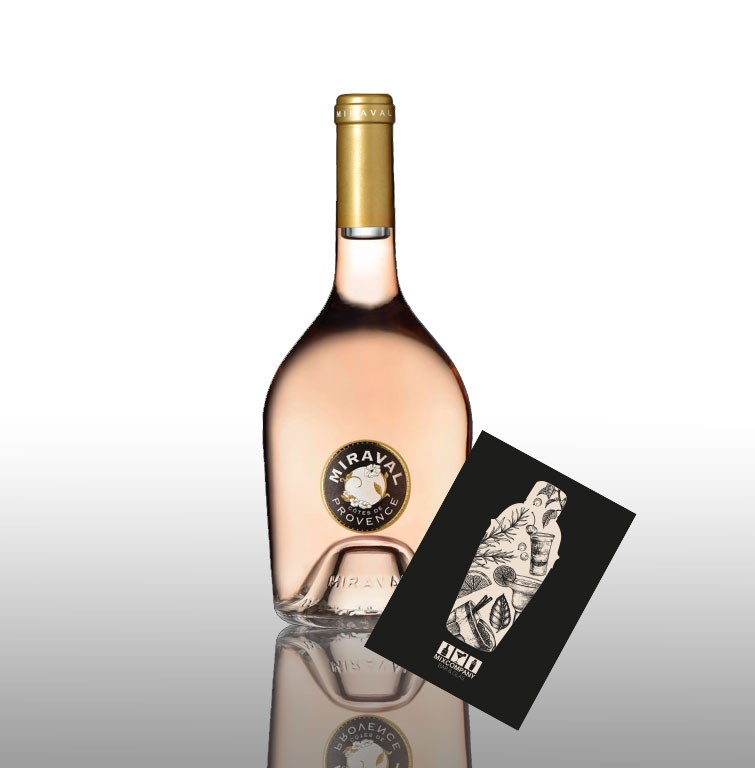 Angelina Jolie + Bratt Pitt Miraval Cotes de Provence Rose Wein 0,75L (13% Vol) Jolie-Pitt Miraval Wein - [Enthält Sulfite]