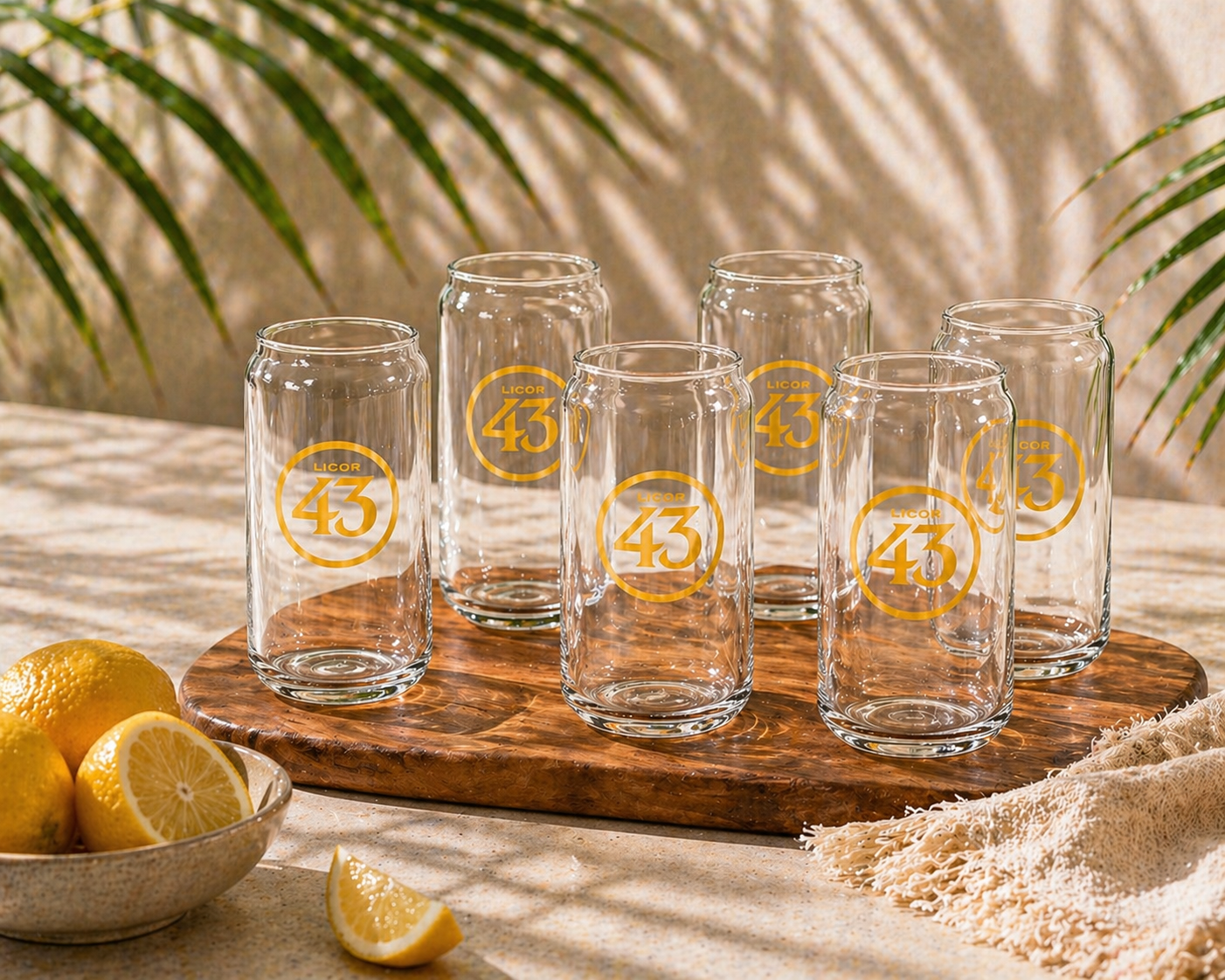 Licor 43 6er Set Longdrink Glas Gläser Set - 6x Cocktail Glas mit Lo