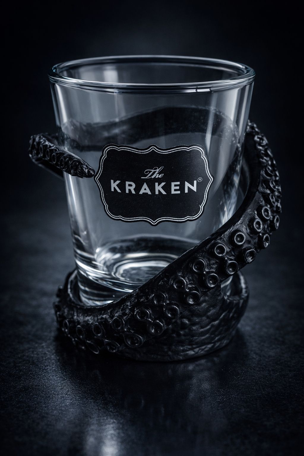 The Kraken Rum Glas mit Tentakel-Design – Original Markenglas | Dekoratives Sammlerglas für Rum & Spirituosen