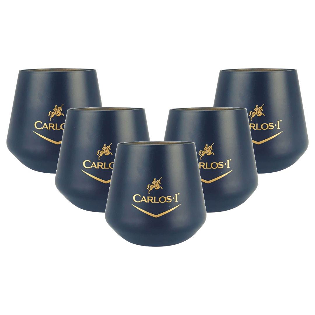 Carlos I Brandyglas Tumbler 6x 0,3L, matt mit gold satinierter Innenseite