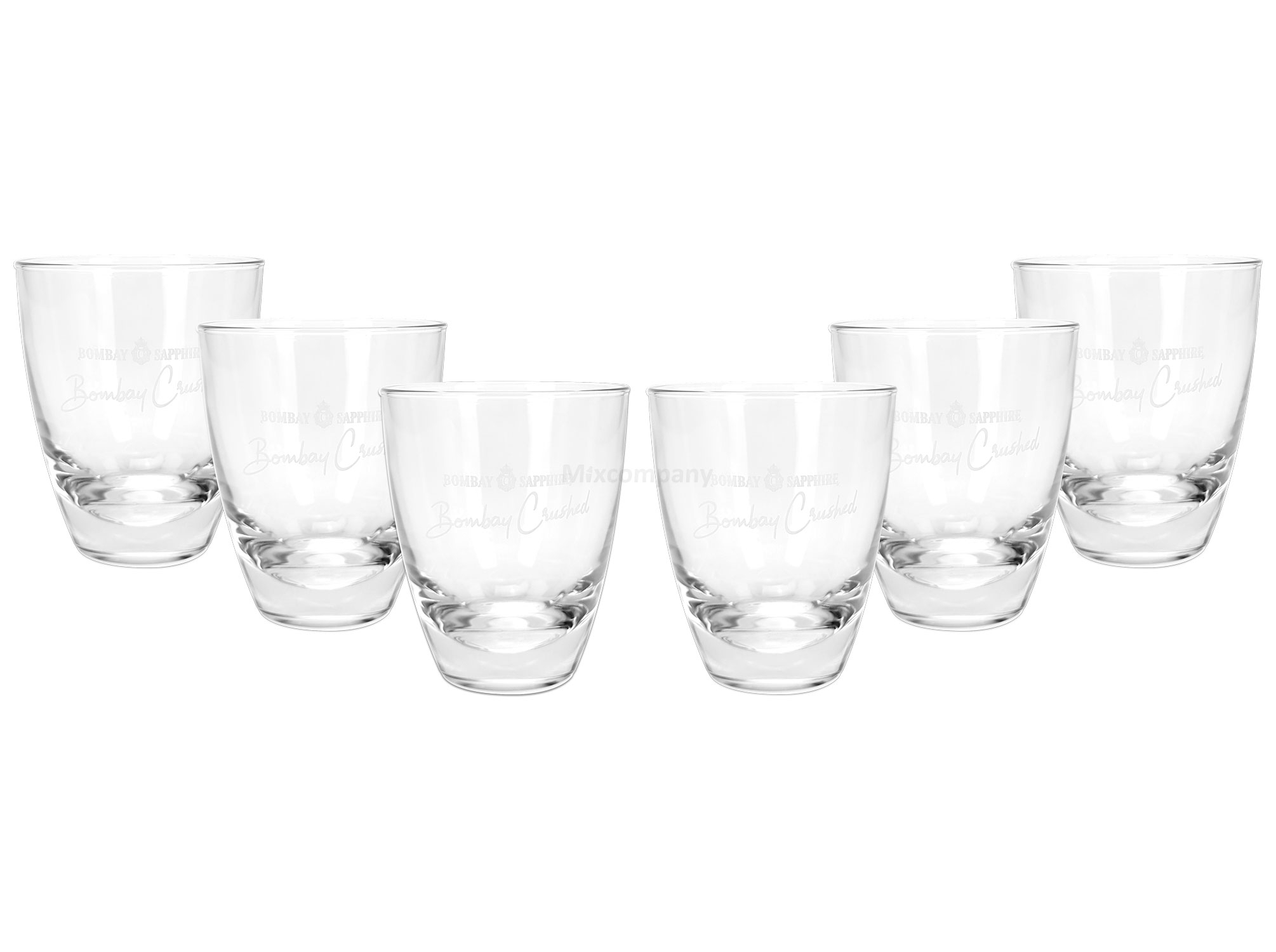 Bombay Sapphire Bombay Crushed Tumbler Glas Gläser Set - 6x Tumbler