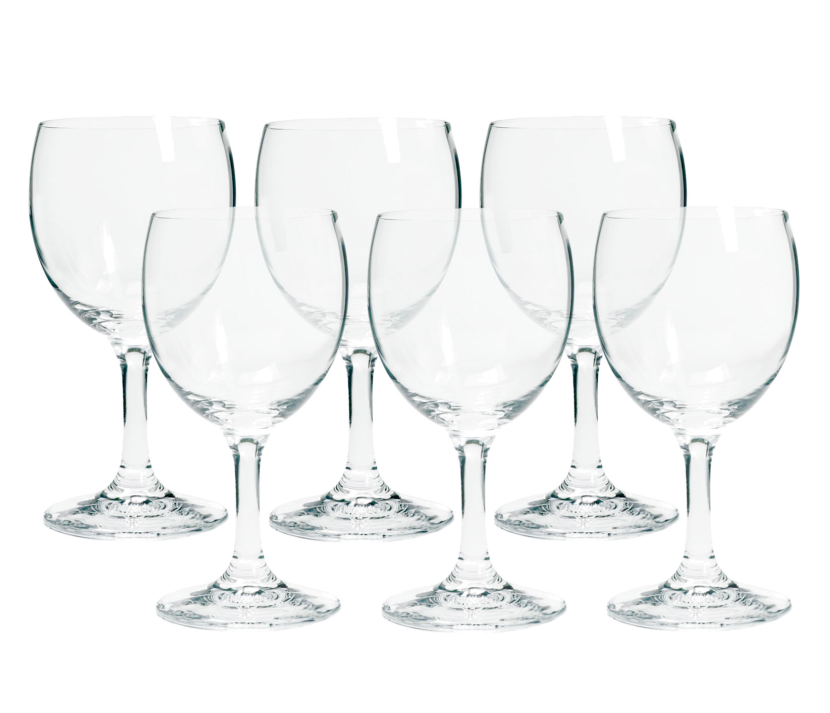 Gerolsteiner 6er Set Wasser Glas Gläser mit Stiel ca 200ml Fassung Ritzenhoff