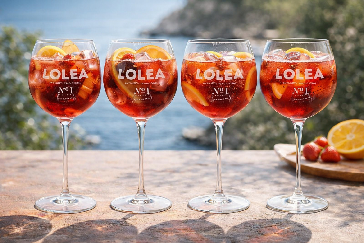 Lolea Sangria No.1 Stilglas Ballonglas – 4er Set Original Lolea Gläser