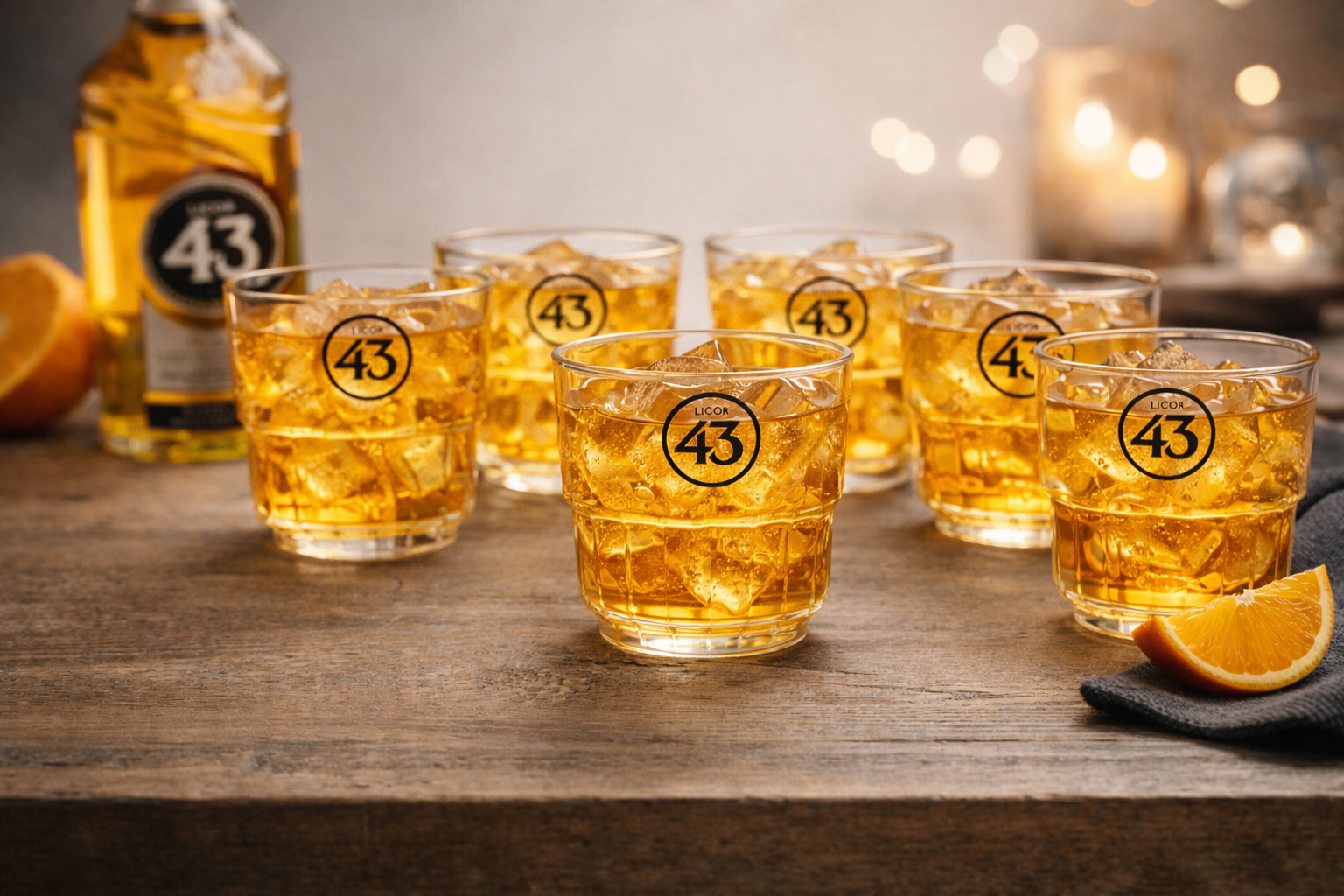 Licor 43 Gläser 6er-Set – 6x Original Tumbler mit schwarzem Logo – Hochwertige Likör- & Shotgläser aus Glas