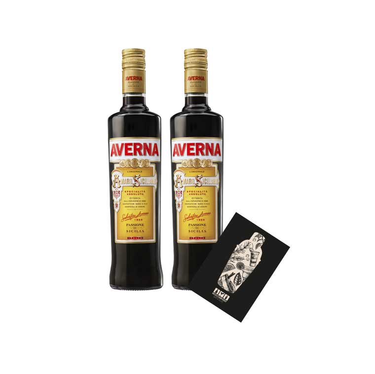 Averna 2er Set Amaro Siciliano 2x 0,7L (29% Vol) Kräuterlikör- [Enthält Sulfite]