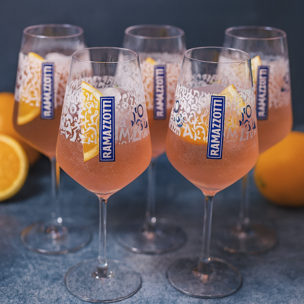 Ramazzotti 6er-Set Cocktailglas - Stilvolle Gläser für Aperitivo & Cocktails 