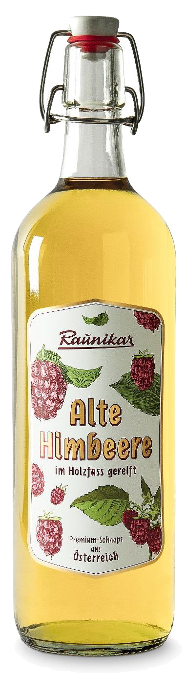 Raunikar Alte Himbeere Schnaps 1L (38% Vol)- [Enthält Sulfite]