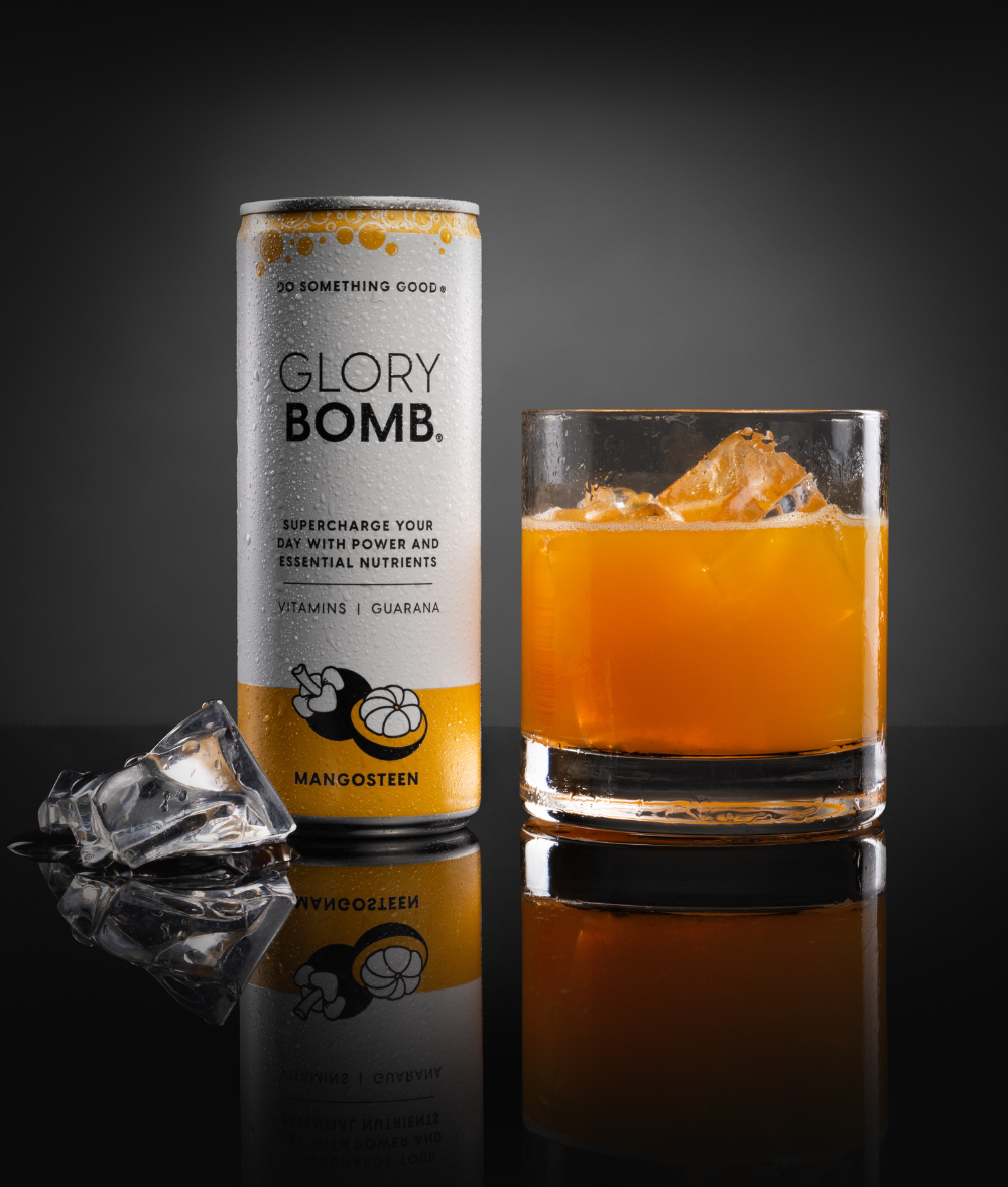 GLORY BOMB Mangosteen Drink 6 x 250 ml inkl. Einweg Pfand – Mit Vitaminen & Guarana