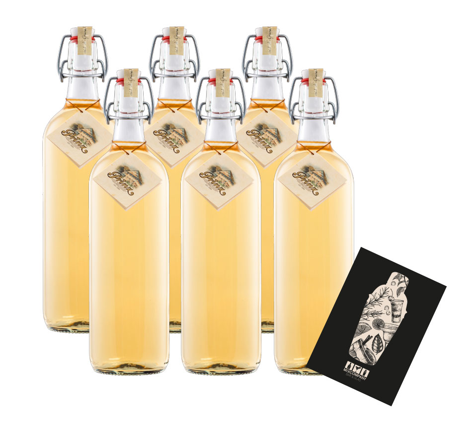 Prinz Schnaps 6er Set Alter Bodensee Apfel 6x 1L (41% Vol) Apfelschnaps- [Enthält Sulfite]