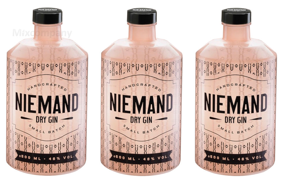 Niemand Handcrafted Dry Gin 0,5l 500ml (46% Vol) - 3er Pack Gin Tonic Ginliebhaber- [Enthält Sulfite]