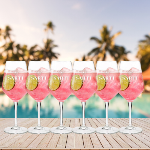 Sarti Rosa Italia – 6er Set Ballongläser für Aperitifs & Cocktails