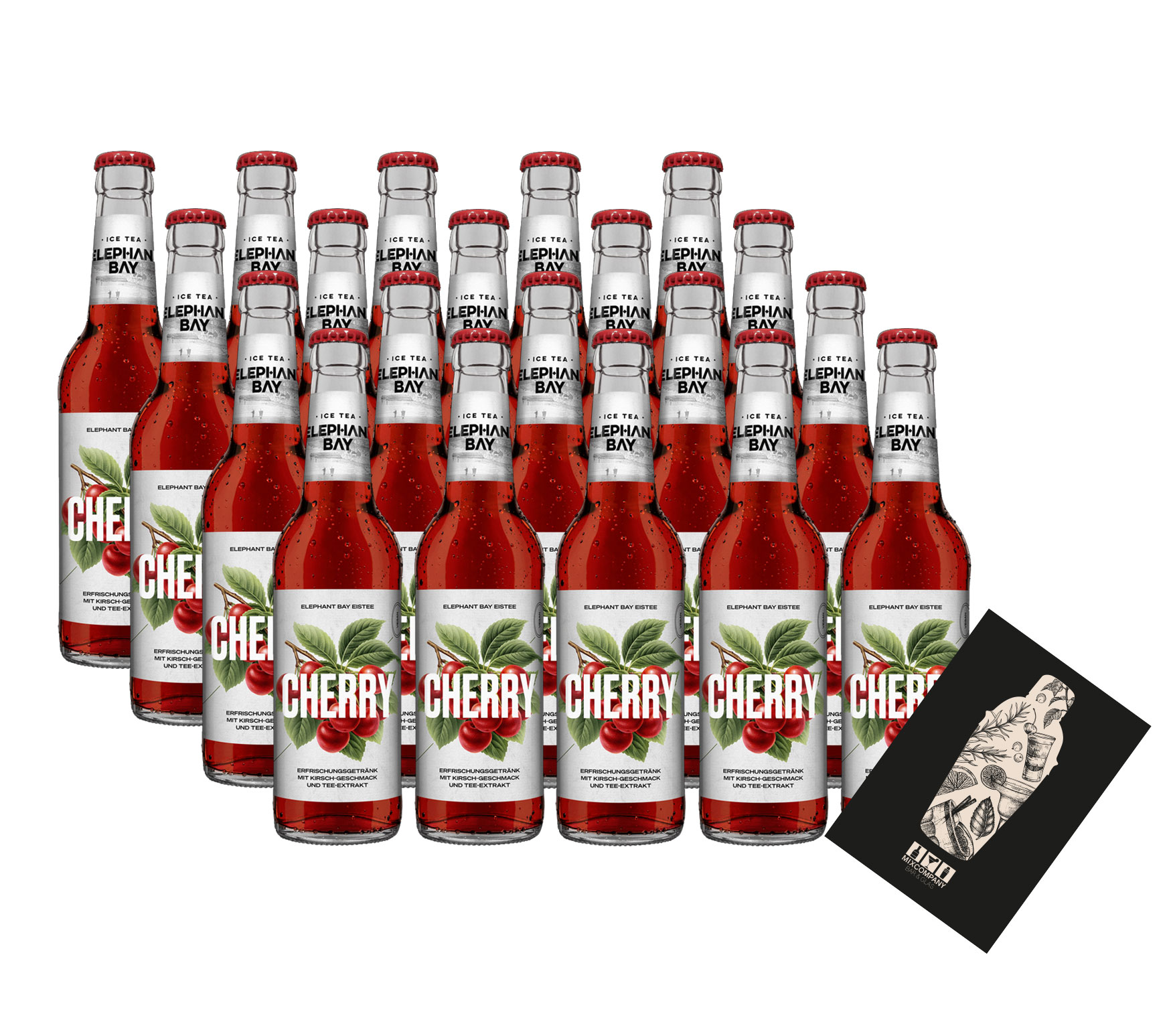 Elephant Bay ICE TEA Eistee Cherry Set - 20x Elephant Bay Kirsche je 330ml inkl. Pfand - MEHRWEG