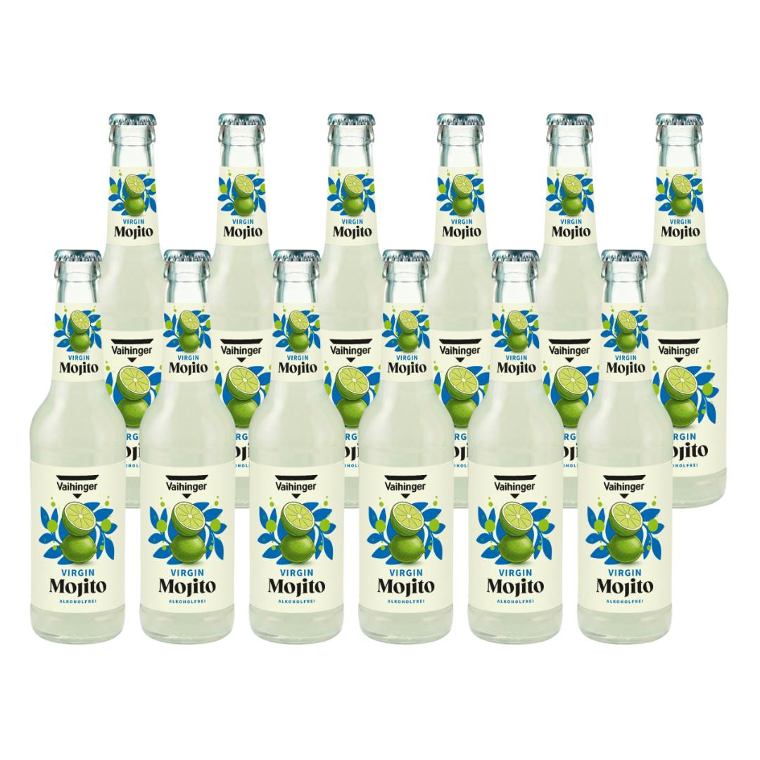 Vaihinger Virgin Mojito alkoholfrei – 12 × 0,33 l Glasflaschen – Erfrischender Mojito-Drink mit Limette & Minze – inkl. Pfand EINWEG