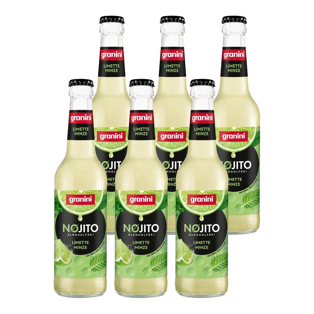 granini NØJITO Limette Minze 6x 0,33L – alkoholfreies Erfrischungsgetränk, inkl. Pfand MEHRWEG