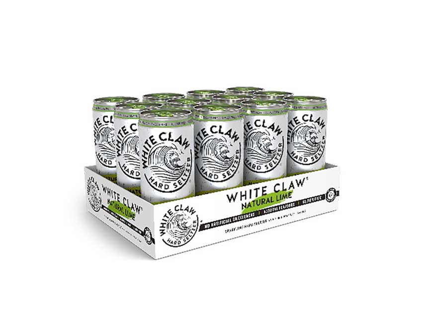 White Claw natural Lime 12er Set je 330ml (4,5% Vol) ready to drink / Longdrink sparkling hard seltzer inkl. Pfand EINWEG - [Enthält Sulfite]