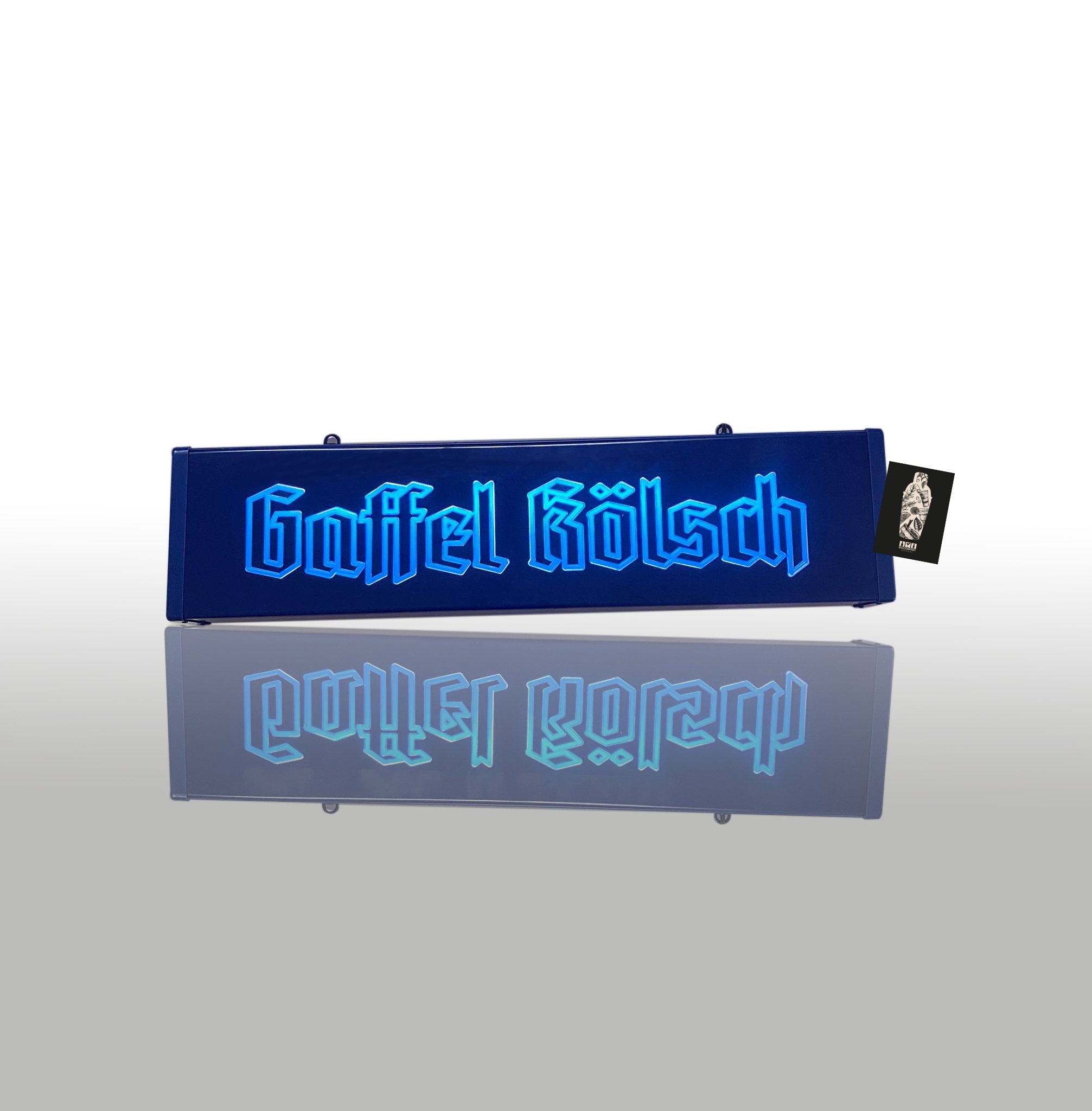 Gaffel Kölsch Leuchtschild BEIDSEITIG Werbeschild Werbetafel Leuchtreklame Neon LED Beleuchtet mit Netzteil - Maße ca.: 80cm x 41cm x 8cm (Breite, Höhe, Tiefe) NEU mit leichtem Makel
